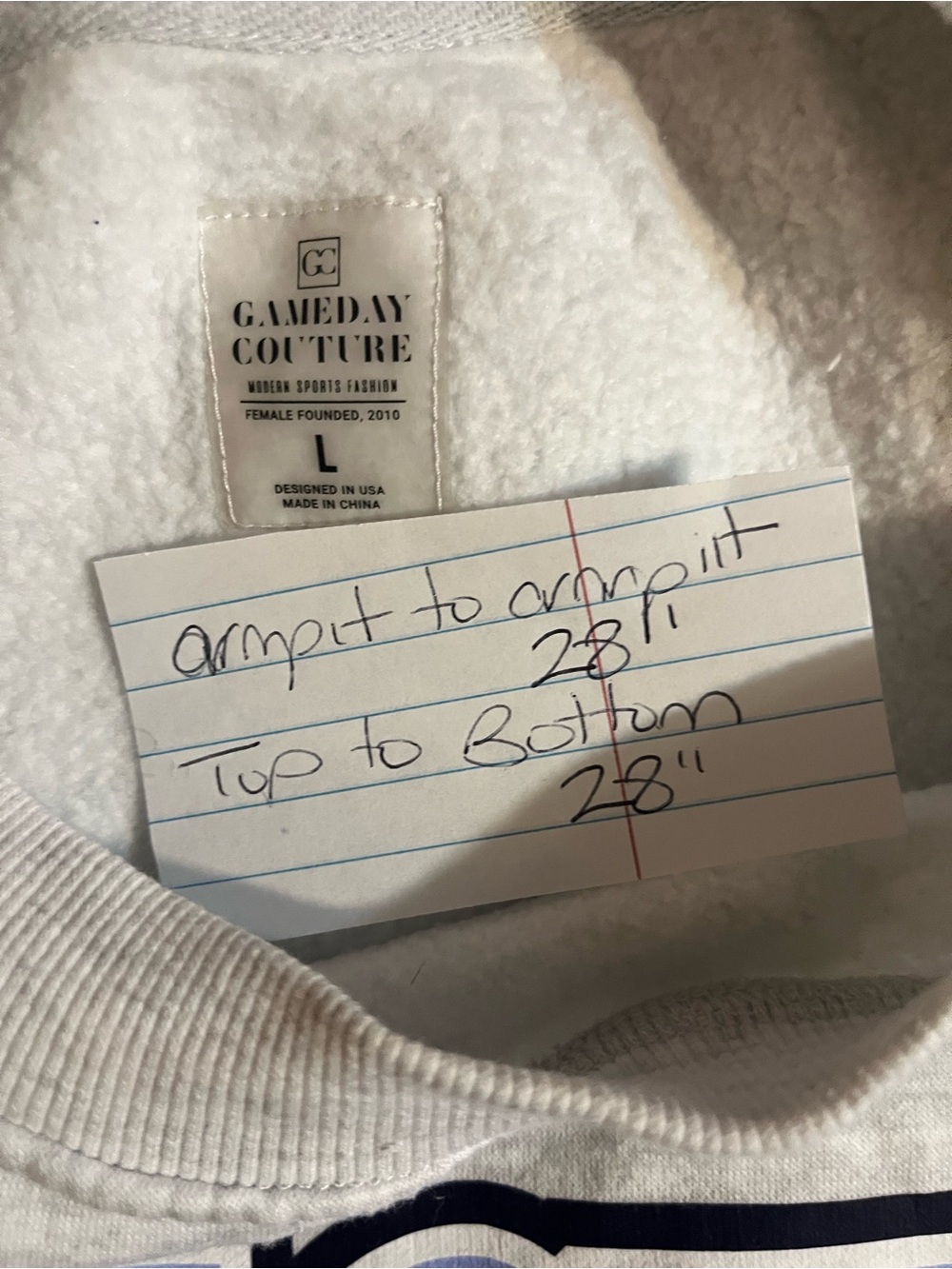 NYCFC Gameday Couture Crewneck Sweatshirt Grey Official Logo Size Large - Picture 3 of 4